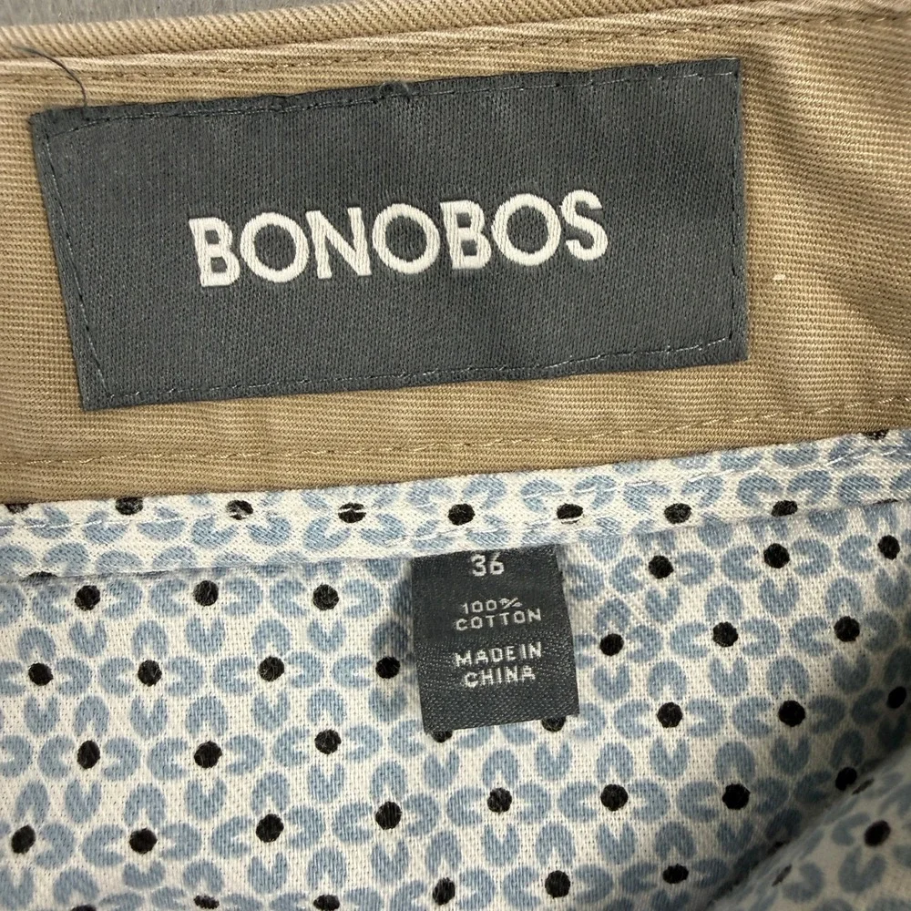 Bonobos Chino Shorts Men 36 Khaki Tan 11 Inch Inseam Casual Outdoor Summer Relax - Picture 4 of 10
